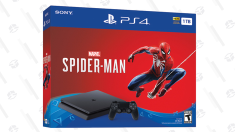 PS4 Slim + Marvel’s Spider-Man | $199 | Walmart | Possible $10 off at checkout with code ELLEN10 (new accounts only)